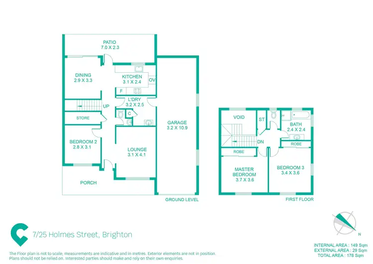 Floorplan of Homely townhouse listing, 7/25 Holmes Street, Brighton QLD 4017