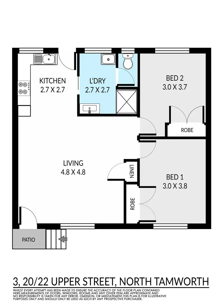 Floorplan of Homely unit listing, 3/20-22 Upper Street, Tamworth NSW 2340