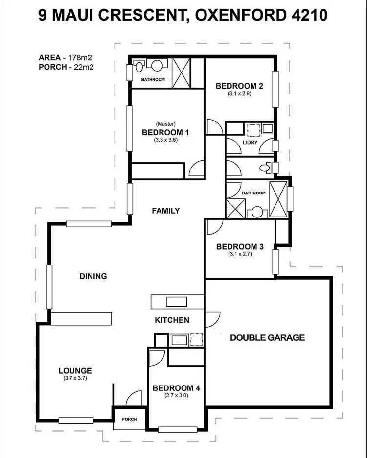 Floorplan of Homely house listing, 9 Maui Crescent, Oxenford QLD 4210