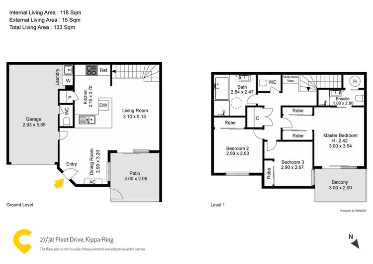 Floorplan of Homely townhouse listing, 27/30-42 Fleet Drive, Kippa-Ring QLD 4021
