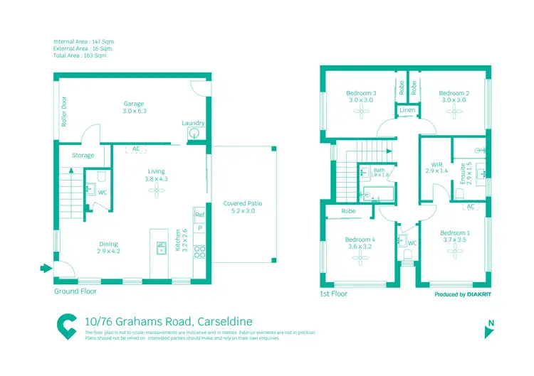 Floorplan of Homely townhouse listing, 10/76 Grahams Road, Carseldine QLD 4034