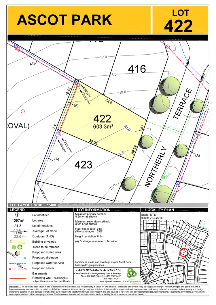 Floorplan of Homely land listing, 4 Northerly Terrace, Port Macquarie NSW 2444