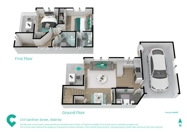 Floorplan of Homely townhouse listing, 1/15 Gardiner Street, Alderley QLD 4051