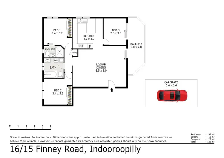 Floorplan of Homely unit listing, 16/15 Finney Road, Indooroopilly QLD 4068