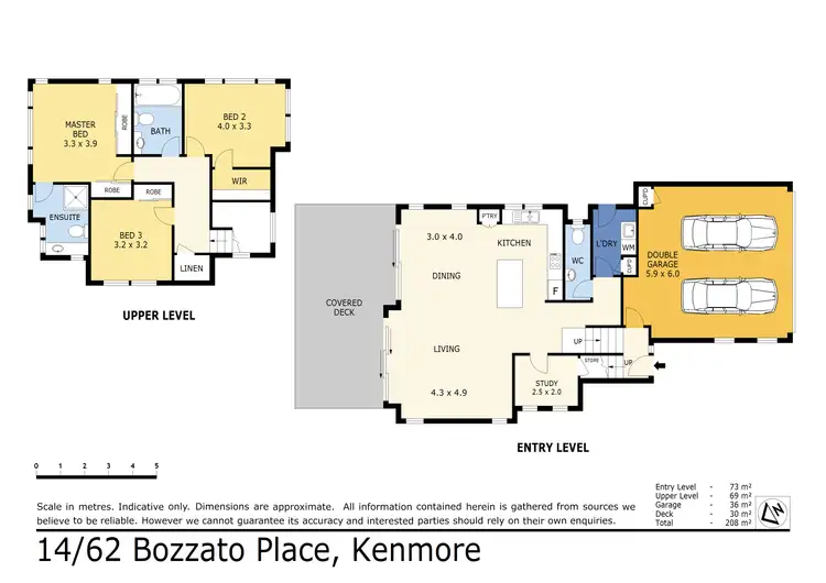 Floorplan of Homely townhouse listing, 14/62 Bozzato place, Kenmore QLD 4069