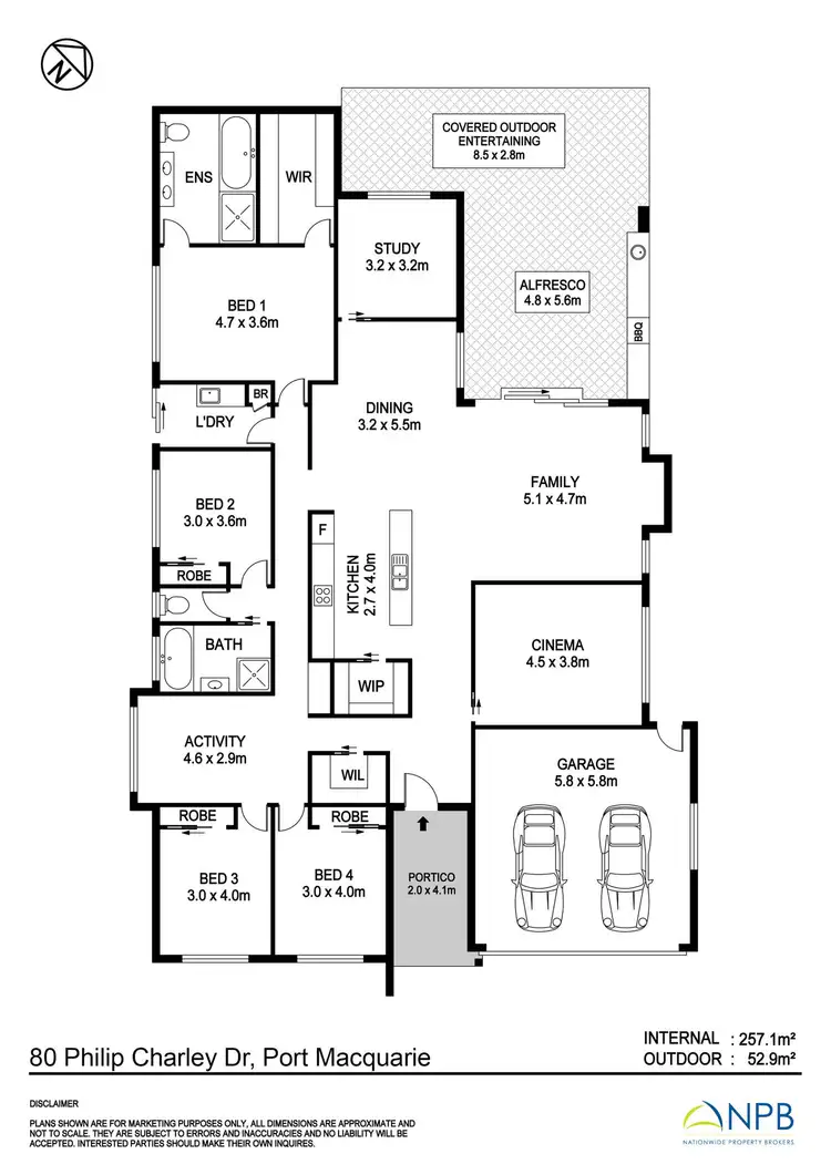 Floorplan of Homely house listing, 80 Philip Charley Drive, Port Macquarie NSW 2444