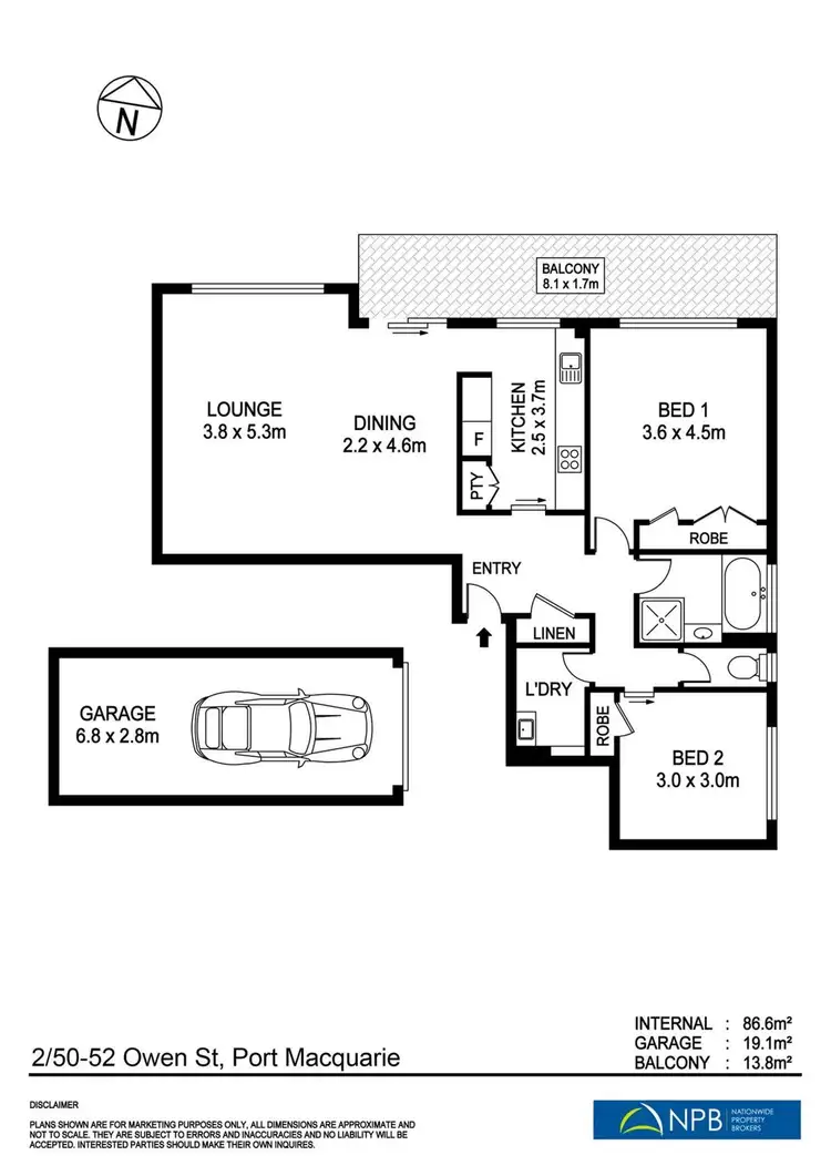 Floorplan of Homely unit listing, 2/50-52 Owen Street, Port Macquarie NSW 2444