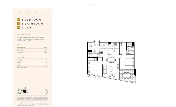 Floorplan of Homely apartment listing, 1304/12-18 Philip Avenue, Broadbeach QLD 4218