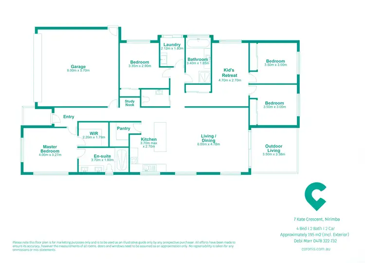Floorplan of Homely house listing, 7 Kate Crescent, Nirimba QLD 4551
