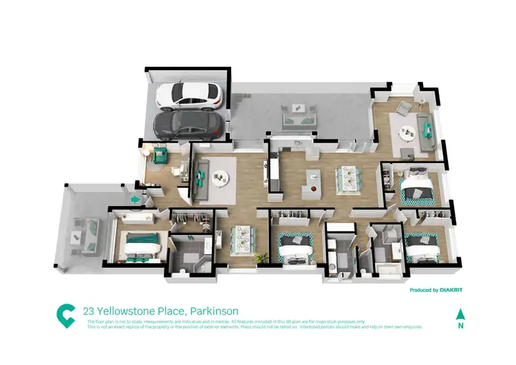 Floorplan of Homely house listing, 23 Yellowstone Place, Parkinson QLD 4115