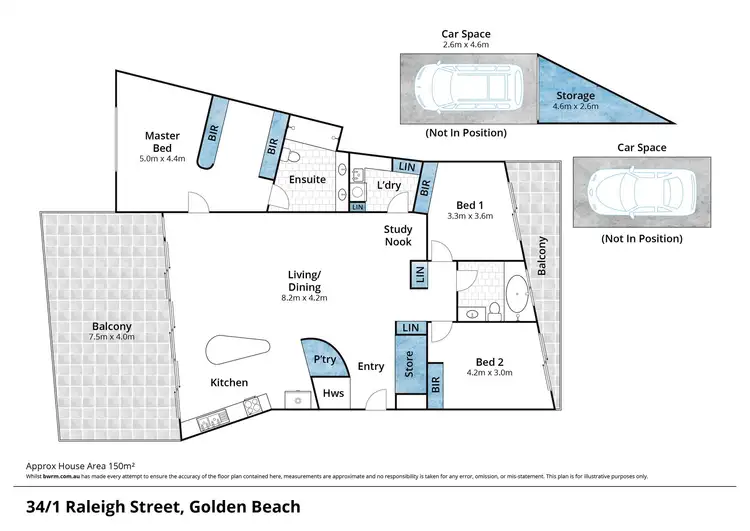 Floorplan of Homely unit listing, 34/1 Raleigh St, Golden Beach QLD 4551