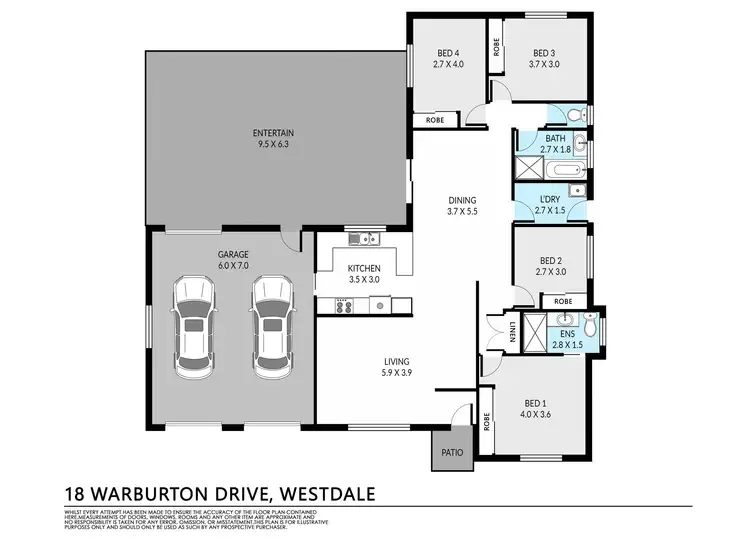 Floorplan of Homely house listing, 18 Warburton Drive, Tamworth NSW 2340