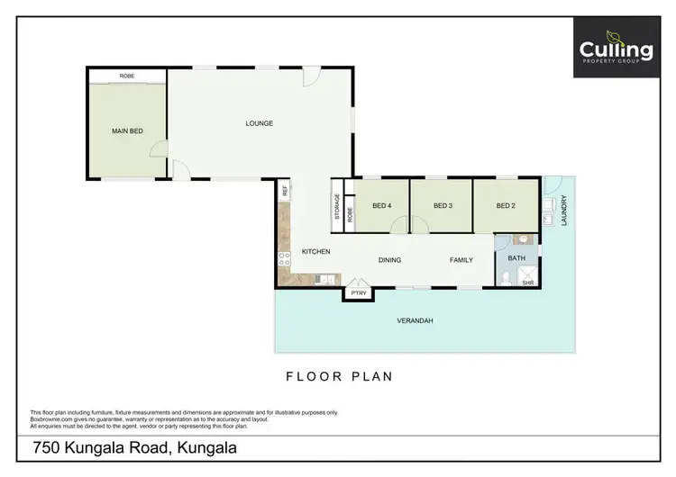 Floorplan of Homely rural property listing, 750 Kungala Road, Kungala NSW 2460