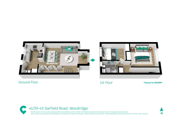 Floorplan of Homely townhouse listing, 41/39-43 Garfield Road, Woodridge QLD 4114
