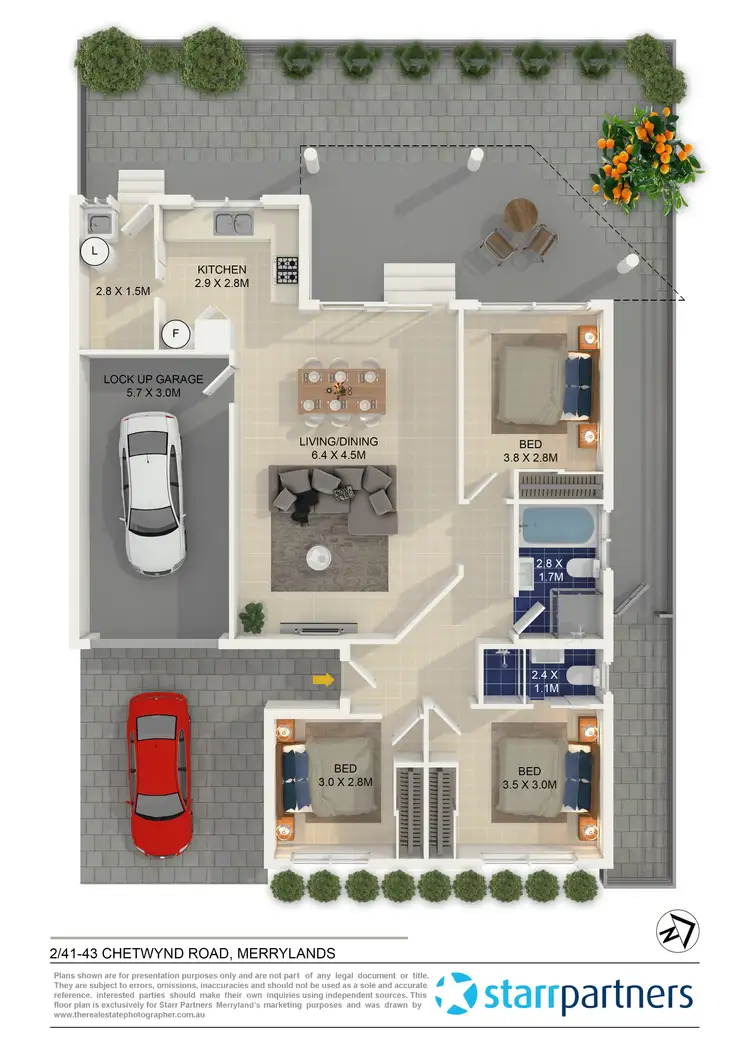 Floorplan of Homely villa listing, 2/41-43 Chetwynd Road, Merrylands NSW 2160