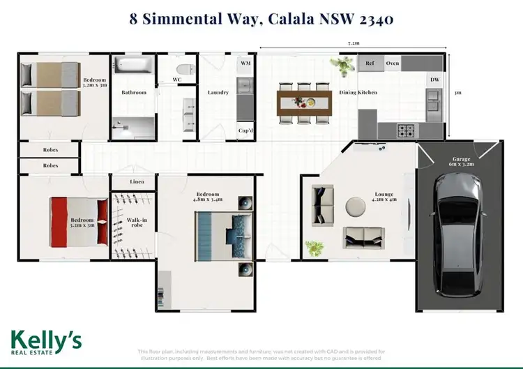 Floorplan of Homely house listing, 8 Simmental Way, Calala NSW 2340