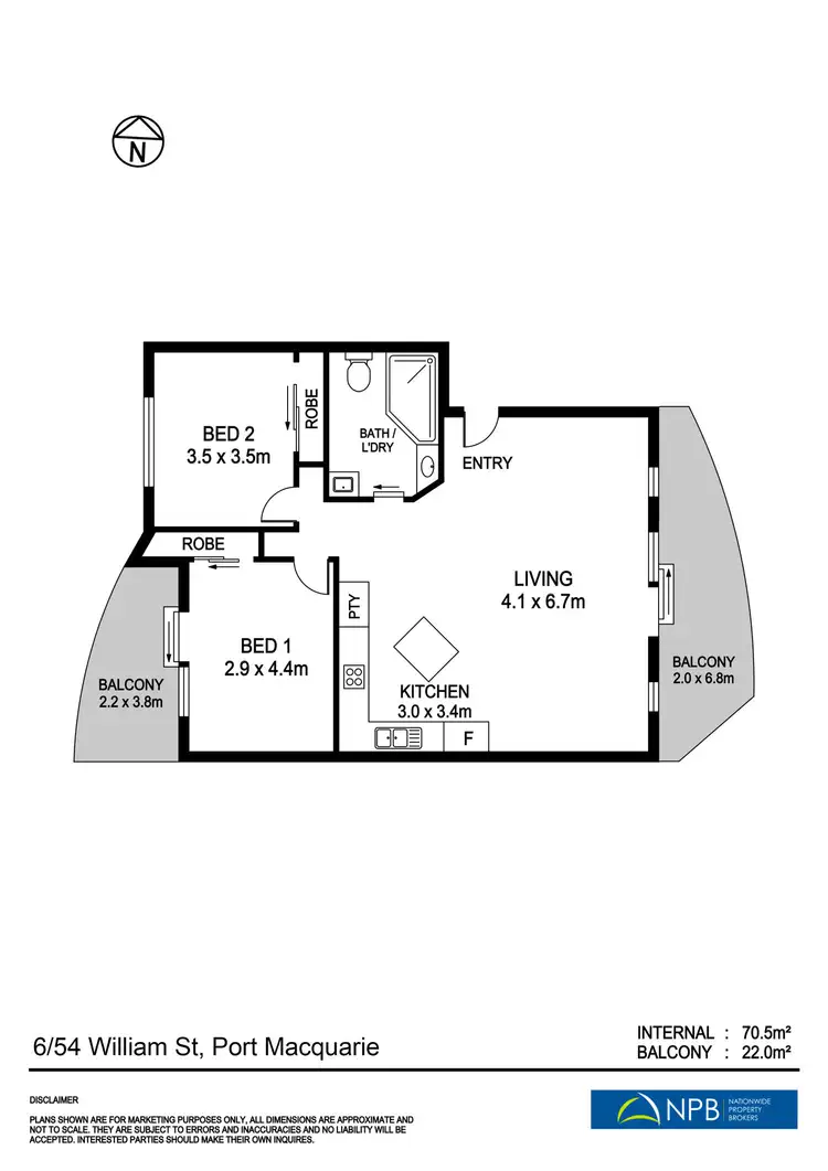 Floorplan of Homely unit listing, 6/54 William Street, Port Macquarie NSW 2444