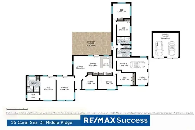Floorplan of Homely house listing, 15 Coral Sea Drive, Middle Ridge QLD 4350
