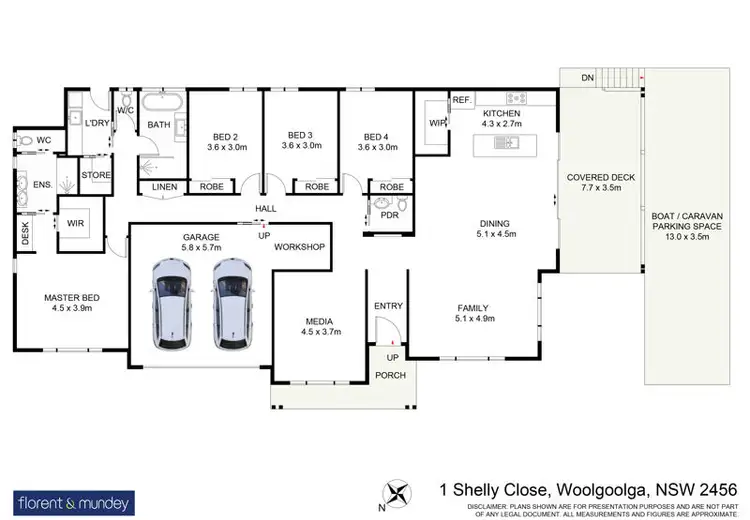 Floorplan of Homely house listing, 1 Shelly Cl, Woolgoolga NSW 2456