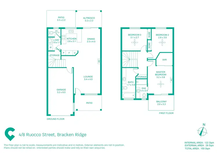 Floorplan of Homely townhouse listing, 4/8 Ruocco Street, Bracken Ridge QLD 4017