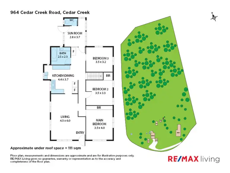 Floorplan of Homely rural property listing, 964 Cedar Creek Road, Cedar Creek QLD 4520