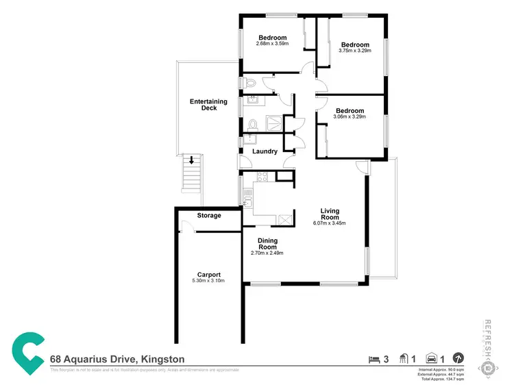 Floorplan of Homely house listing, z68 Aquarius Drive, Kingston QLD 4114