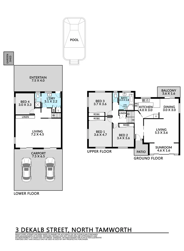 Floorplan of Homely house listing, 3 Dekalb Street, Tamworth NSW 2340
