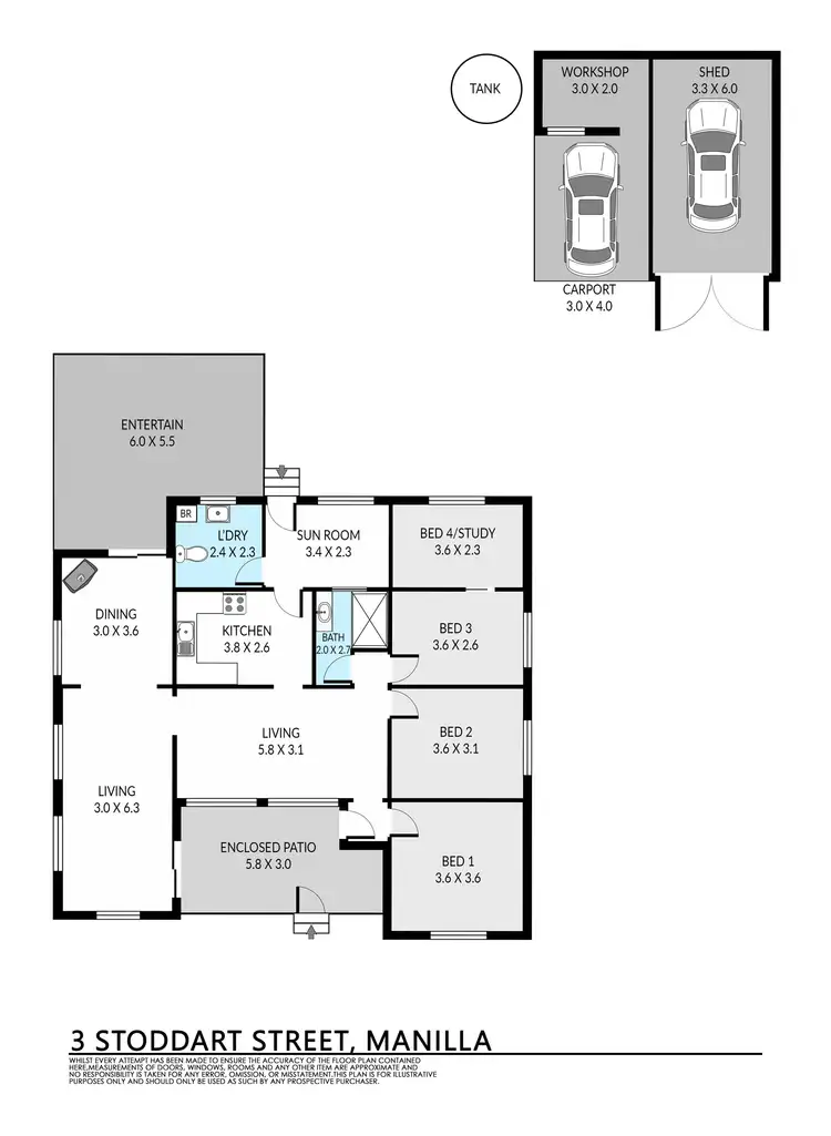 Floorplan of Homely house listing, 3 Stoddart Street, Manilla NSW 2346
