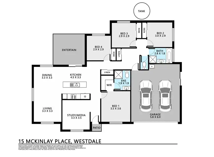 Floorplan of Homely house listing, 15 Mckinlay Place, Tamworth NSW 2340