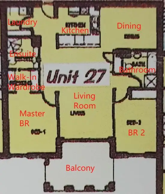 Floorplan of Homely unit listing, 27/24 Slatyer Ave, Bundall QLD 4217