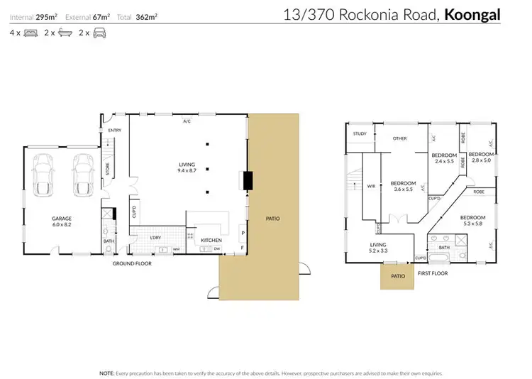 Floorplan of Homely townhouse listing, 1/370 Rockonia Road, Koongal QLD 4701