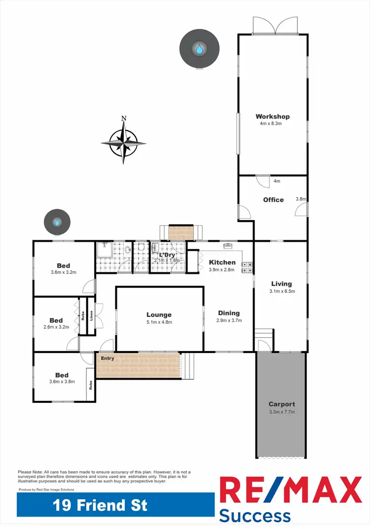 Floorplan of Homely house listing, 19 Friend Street, Harristown QLD 4350