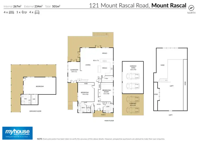 Floorplan of Homely rural property listing, 121 Mount Rascal Road, Mount Rascal QLD 4350