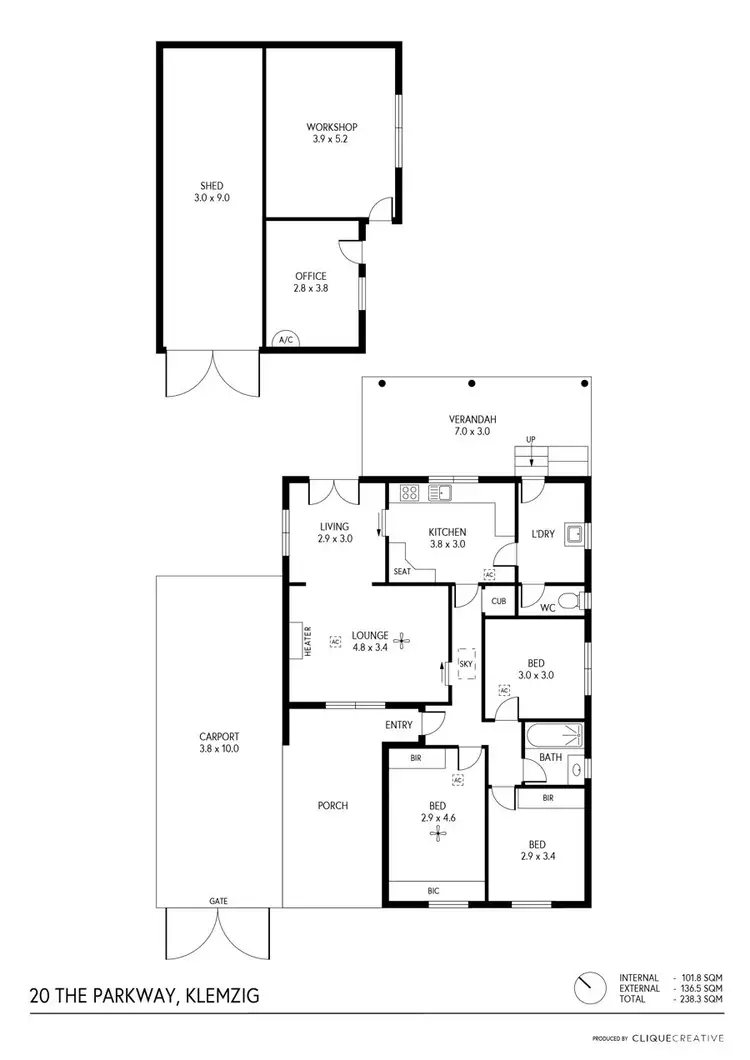 Floorplan of Homely house listing, 20 The Parkway, Klemzig SA 5087