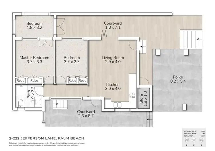 Floorplan of Homely unit listing, 2/1211 Gold Coast Highway, Palm Beach QLD 4221