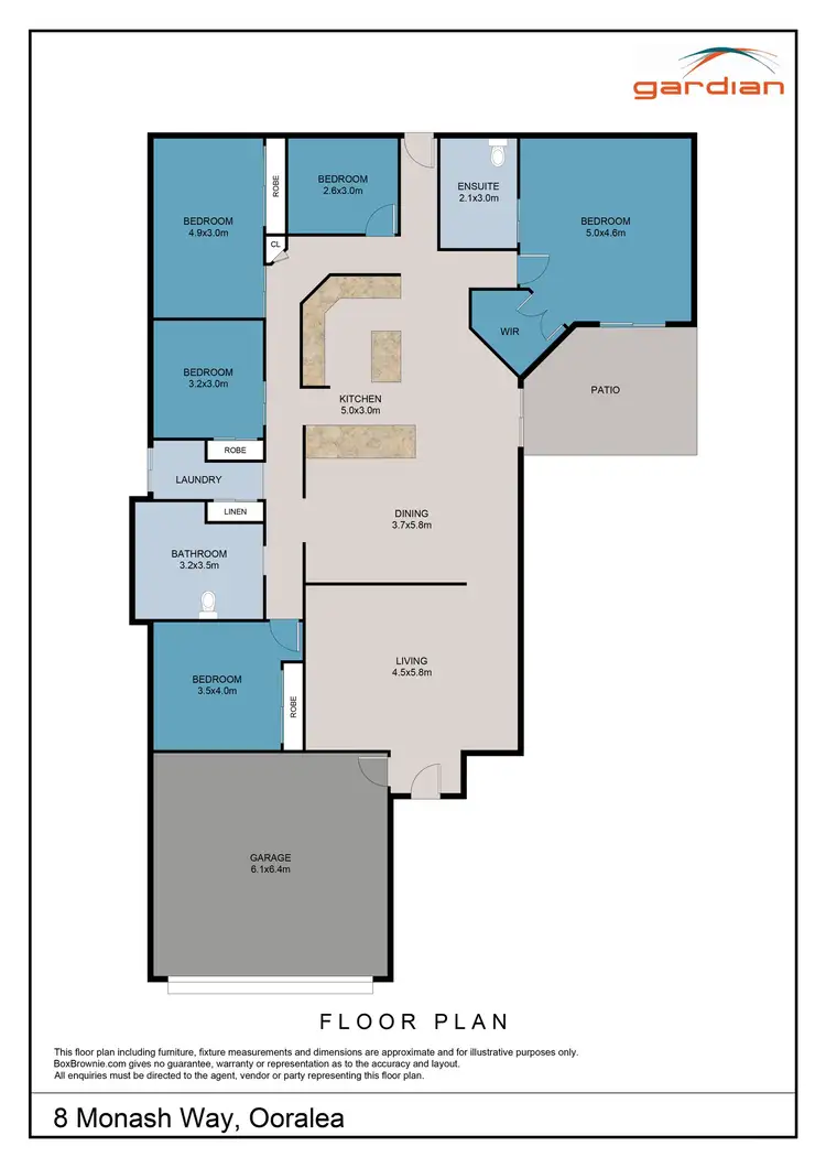 Floorplan of Homely house listing, 8 Monash Way, Ooralea QLD 4740