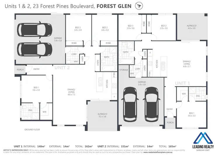 Floorplan of Homely unit listing, 1/23 Forest Pines Bvd, Forest Glen QLD 4556