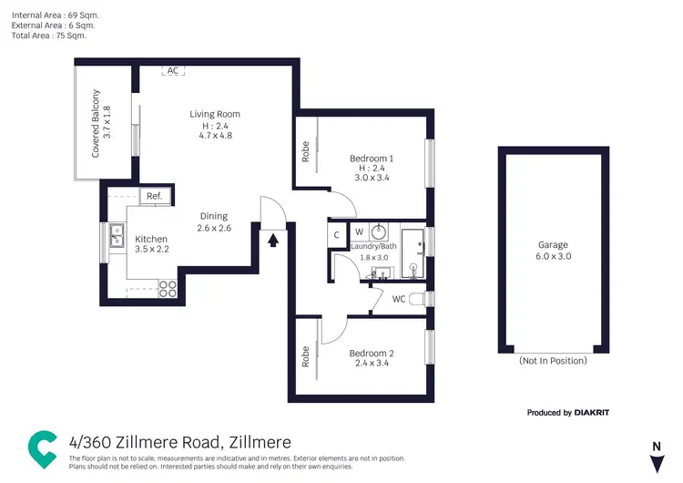 Floorplan of Homely unit listing, 4/360 Zillmere Road, Zillmere QLD 4034