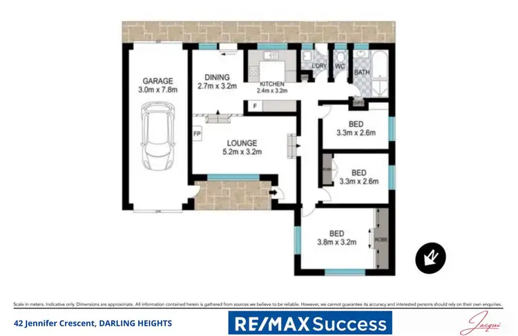 Floorplan of Homely house listing, 42 Jennifer Crescent, Darling Heights QLD 4350