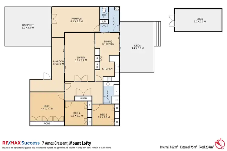 Floorplan of Homely house listing, 7 Amos Crescent, Mount Lofty QLD 4350