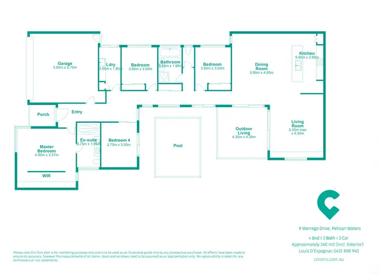 Floorplan of Homely house listing, 9 Warrego Drive, Pelican Waters QLD 4551