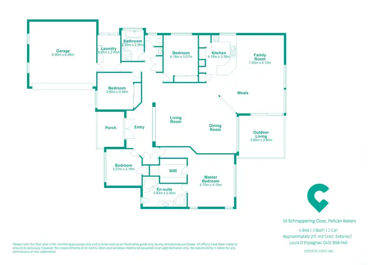 Floorplan of Homely house listing, 10 Schnappering Close, Pelican Waters QLD 4551