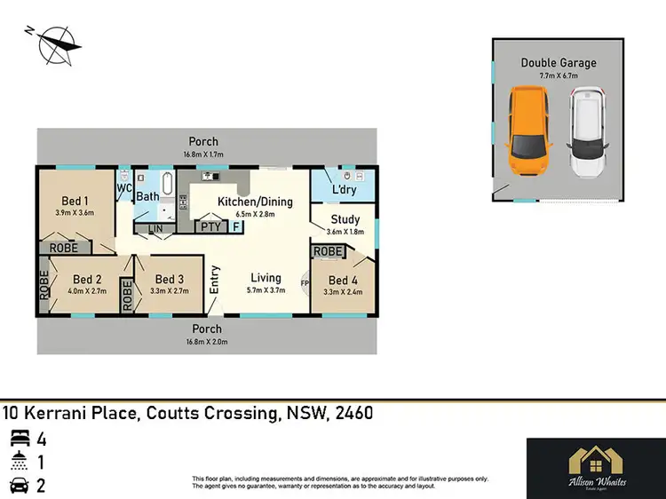 Floorplan of Homely house listing, 10 Kerrani Place, Coutts Crossing NSW 2460