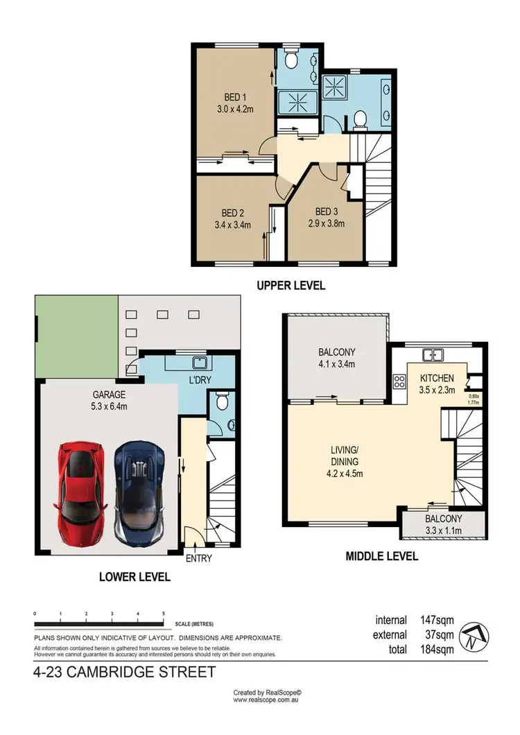 Floorplan of Homely townhouse listing, 4/23 Cambridge Street, Carina Heights QLD 4152