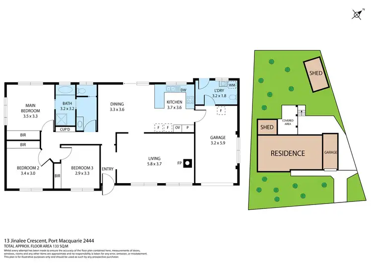 Floorplan of Homely house listing, 13 Jinalee Crescent, Port Macquarie NSW 2444