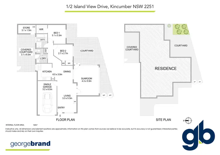 Floorplan of Homely villa listing, 1/2 Island View Drive, Kincumber NSW 2251