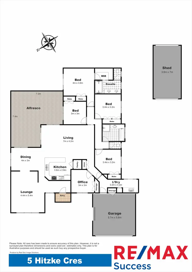 Floorplan of Homely rural property listing, 5 Hitzke Crescent, Highfields QLD 4352