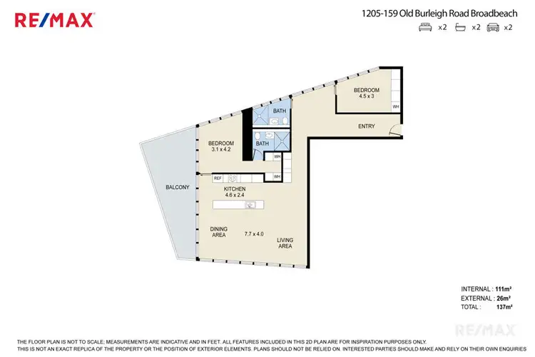 Floorplan of Homely unit listing, 1205/159 Old Burleigh Rd, Broadbeach QLD 4218
