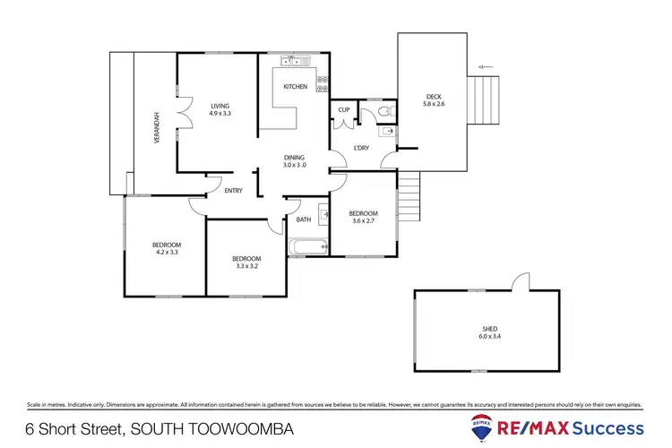 Floorplan of Homely house listing, 6 Short Street, South Toowoomba QLD 4350