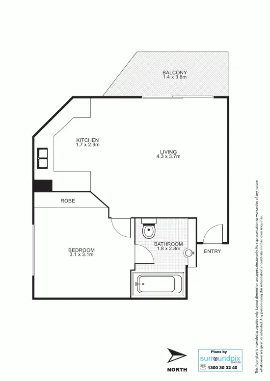 Floorplan of Homely apartment listing, 160 Roma Street, Brisbane City QLD 4000
